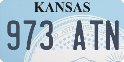 KS license plate 973ATN