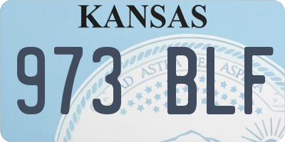 KS license plate 973BLF