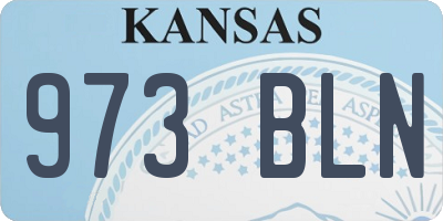 KS license plate 973BLN
