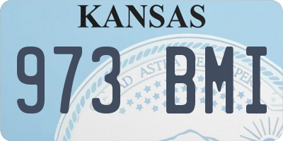 KS license plate 973BMI