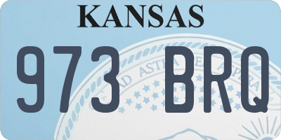 KS license plate 973BRQ