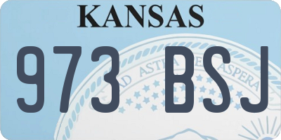 KS license plate 973BSJ