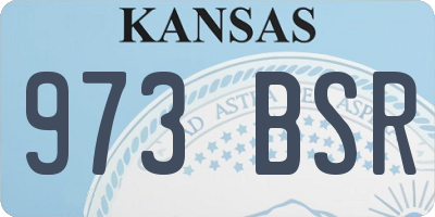 KS license plate 973BSR