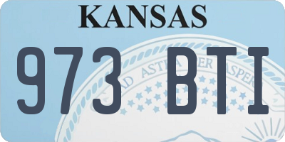 KS license plate 973BTI
