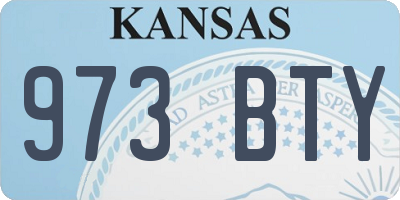 KS license plate 973BTY