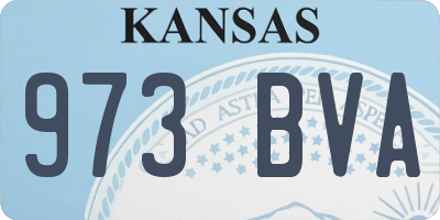 KS license plate 973BVA