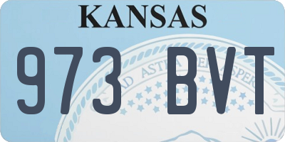 KS license plate 973BVT