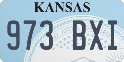 KS license plate 973BXI