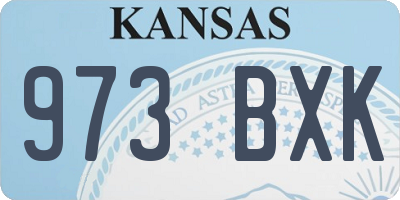 KS license plate 973BXK