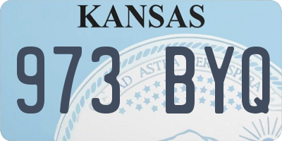 KS license plate 973BYQ