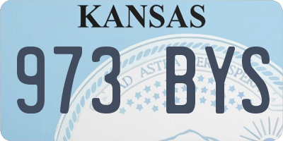 KS license plate 973BYS