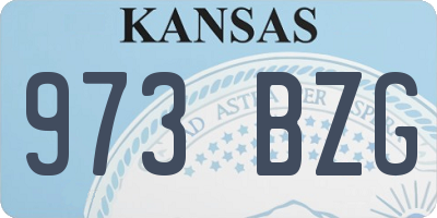 KS license plate 973BZG