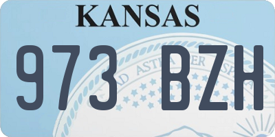 KS license plate 973BZH