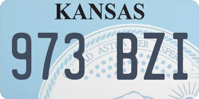 KS license plate 973BZI