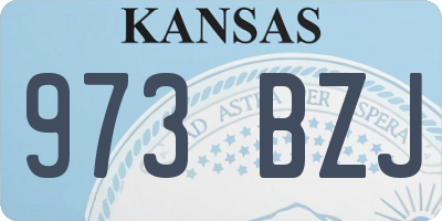 KS license plate 973BZJ