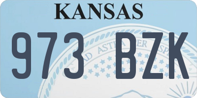 KS license plate 973BZK