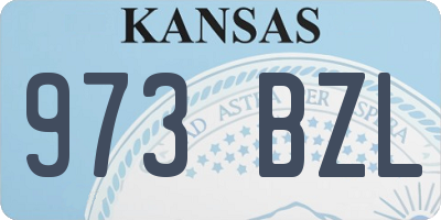 KS license plate 973BZL
