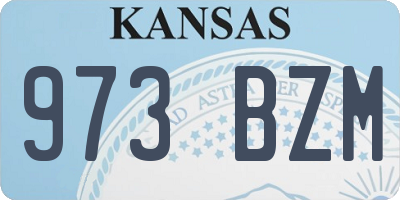 KS license plate 973BZM