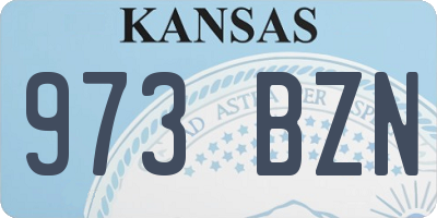 KS license plate 973BZN