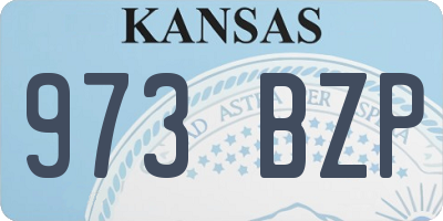 KS license plate 973BZP