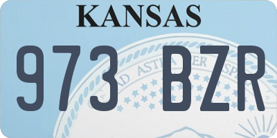 KS license plate 973BZR