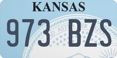 KS license plate 973BZS
