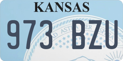 KS license plate 973BZU