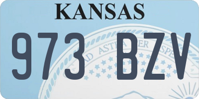 KS license plate 973BZV