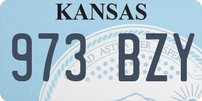KS license plate 973BZY