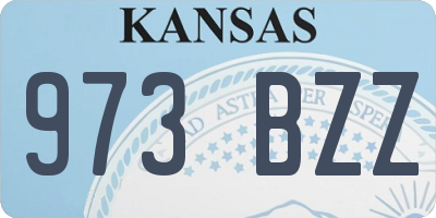 KS license plate 973BZZ