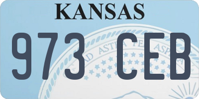 KS license plate 973CEB