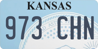 KS license plate 973CHN