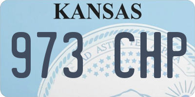 KS license plate 973CHP