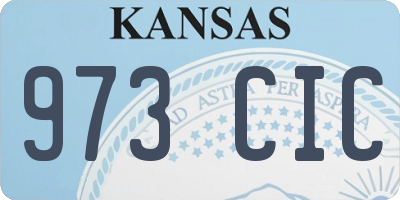 KS license plate 973CIC