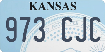 KS license plate 973CJC