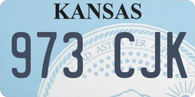 KS license plate 973CJK