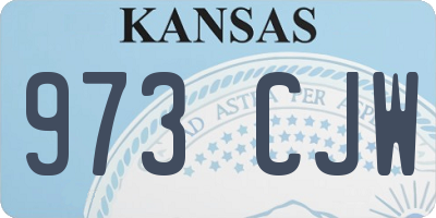 KS license plate 973CJW