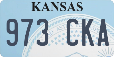 KS license plate 973CKA