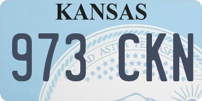 KS license plate 973CKN