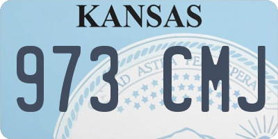 KS license plate 973CMJ