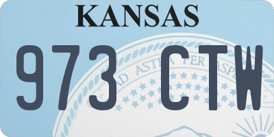 KS license plate 973CTW