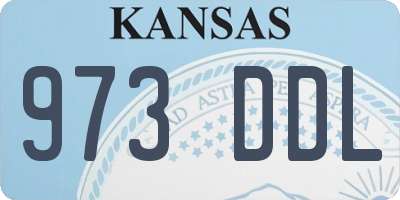 KS license plate 973DDL