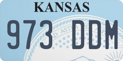 KS license plate 973DDM