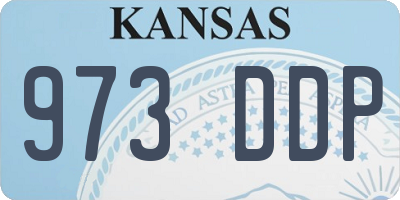 KS license plate 973DDP