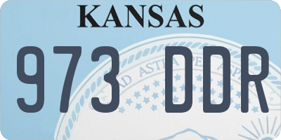 KS license plate 973DDR