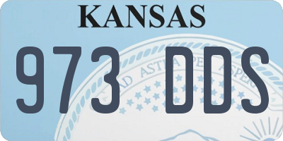 KS license plate 973DDS