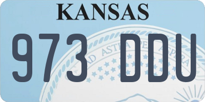 KS license plate 973DDU