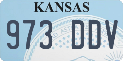 KS license plate 973DDV