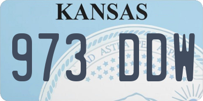 KS license plate 973DDW
