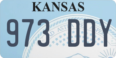 KS license plate 973DDY